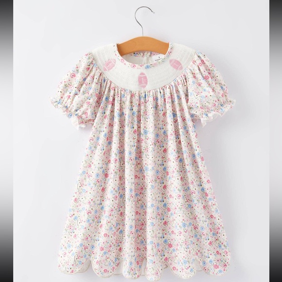 Rylee Faith Designs Boutique Other - **NWT**Toddler Girls Boutique Smock Floral Football Dress